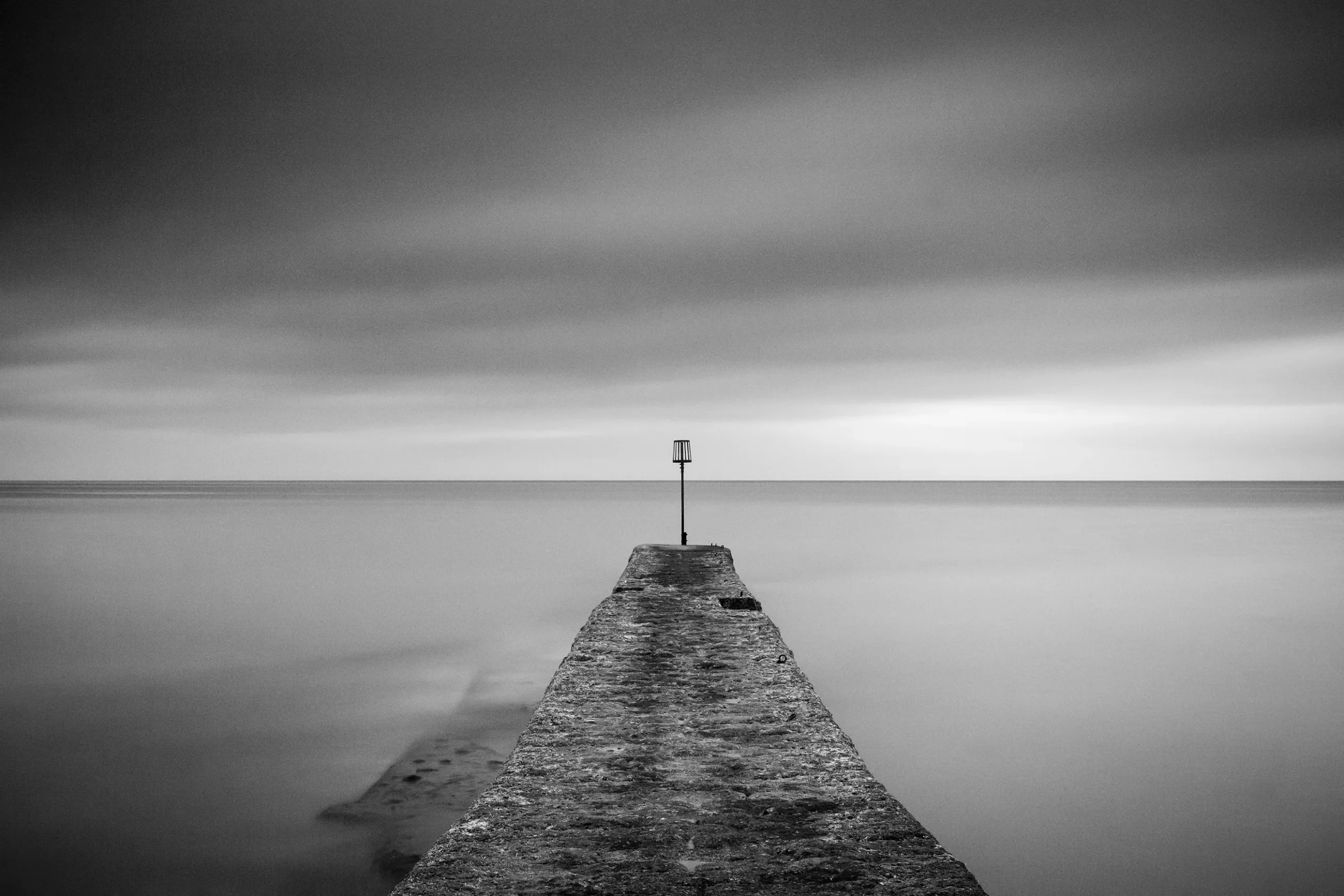 The Brooding Sea a Devon seascape Coastal Landscapes Black and White