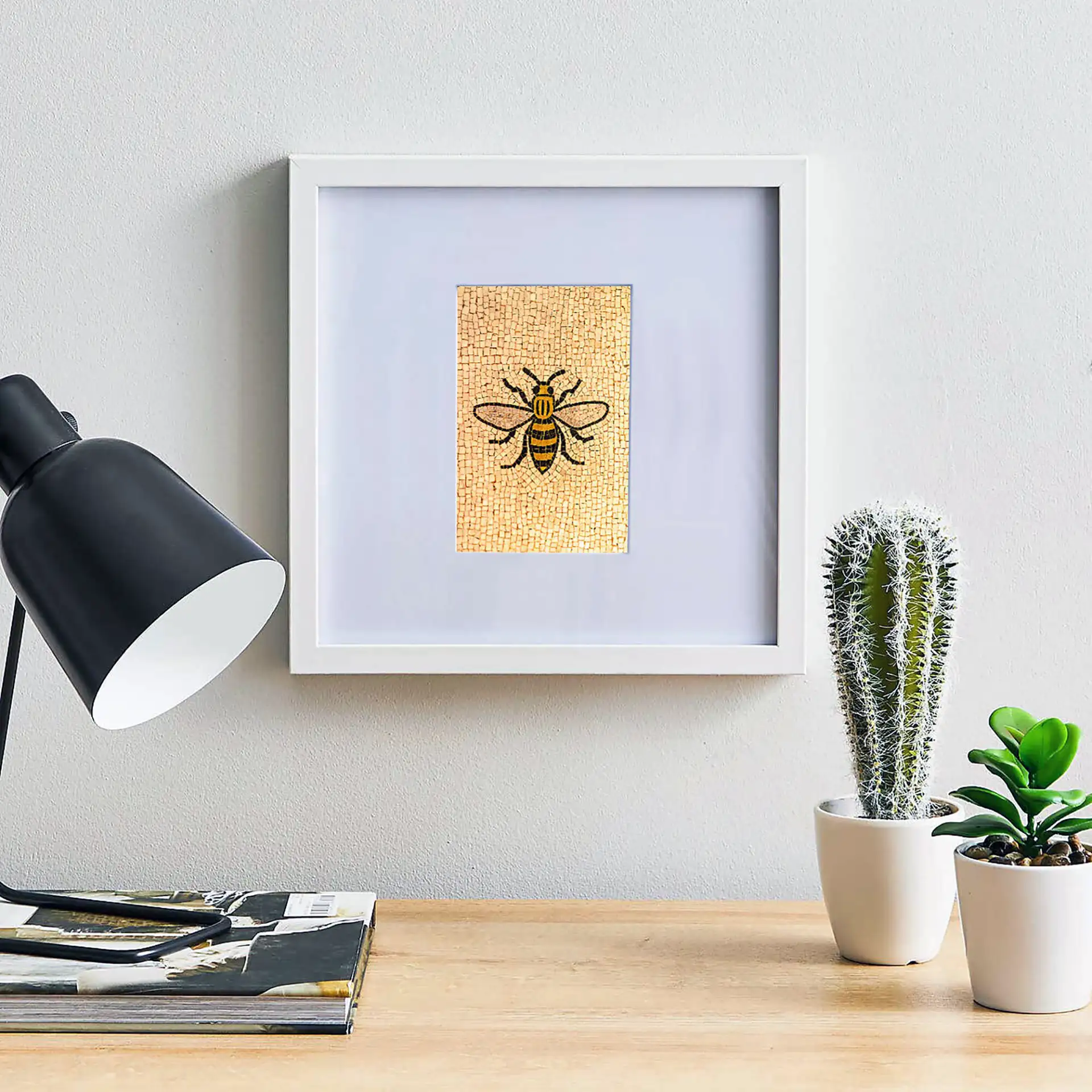 Manchester Bee Framed Oversized Mount Poster Art and Gift Ideas Bee