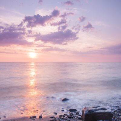 Aberaeron Sunset Wales Coastal Landscapes Coastal