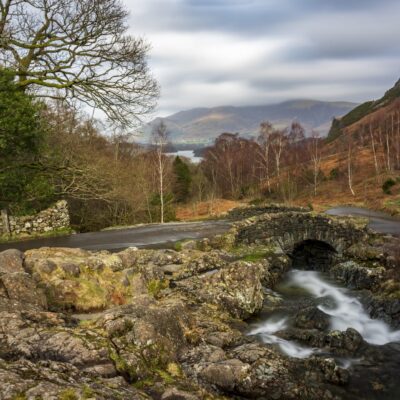 Ashness Bridge Overlooking Borrowdale and Skiddaw Lake District Landscapes Ashness Bridge