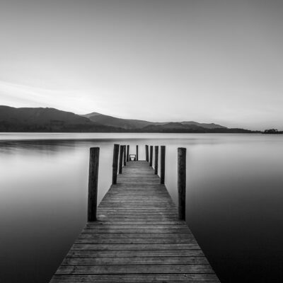 Ashness Jetty Black & White Print Lake District Landscapes Ashness Jetty