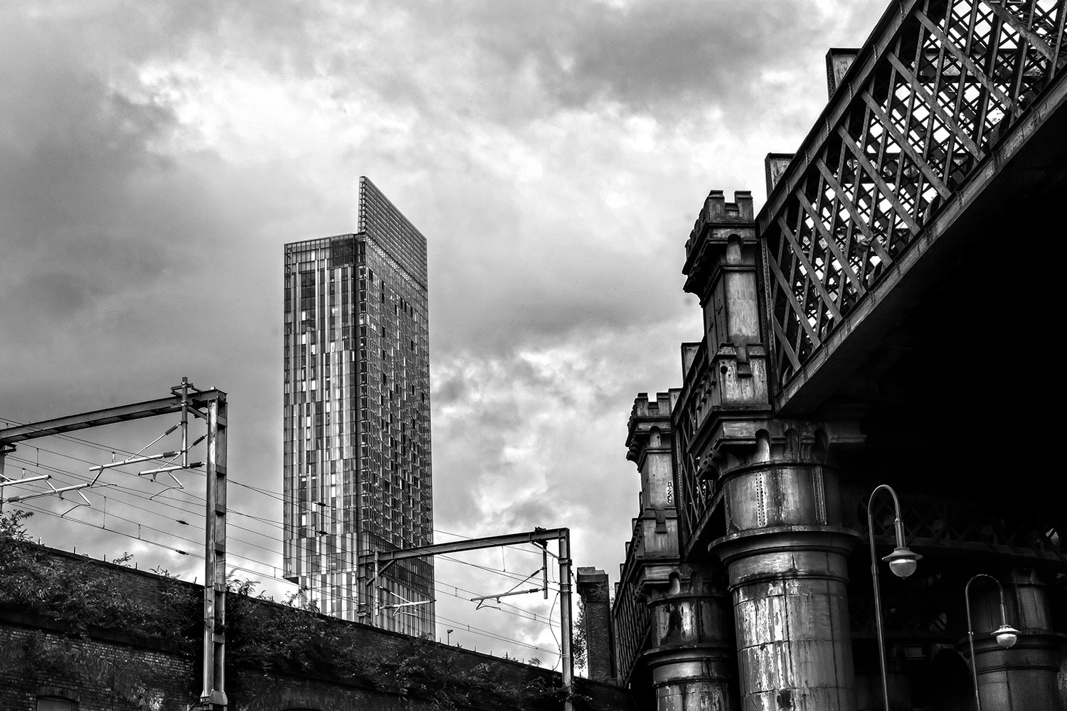 Beetham Tower and Castlefield Viaduct Manchester Landscapes Architecture