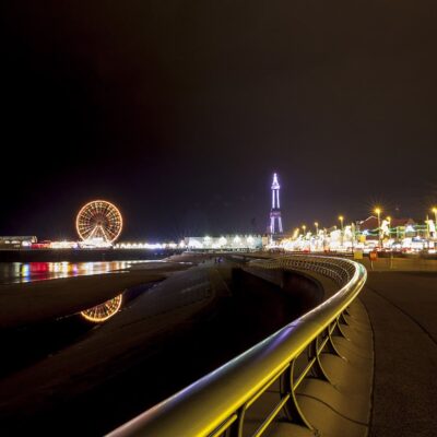 Blackpool Tower and Illuminations, Colour Photo Coastal Landscapes Blackpool Tower