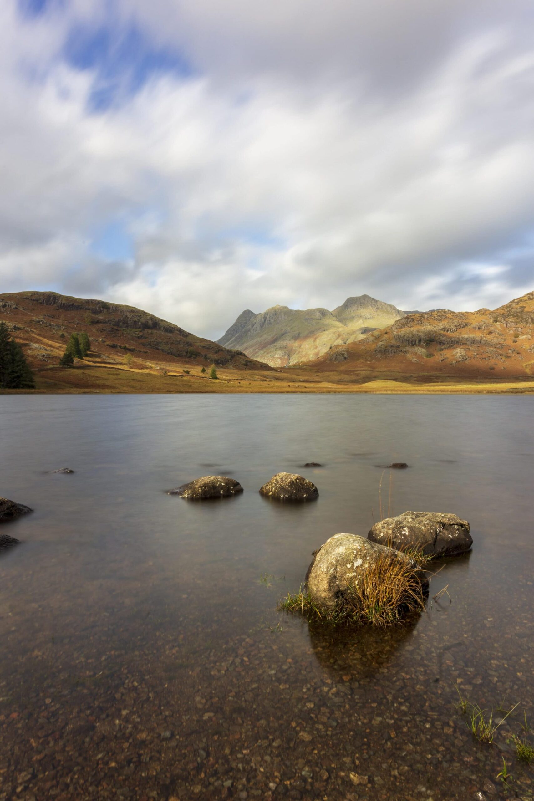 Blea Tarn Langdale Pikes, Colour Portrait Lake District Landscapes Blea Tarn