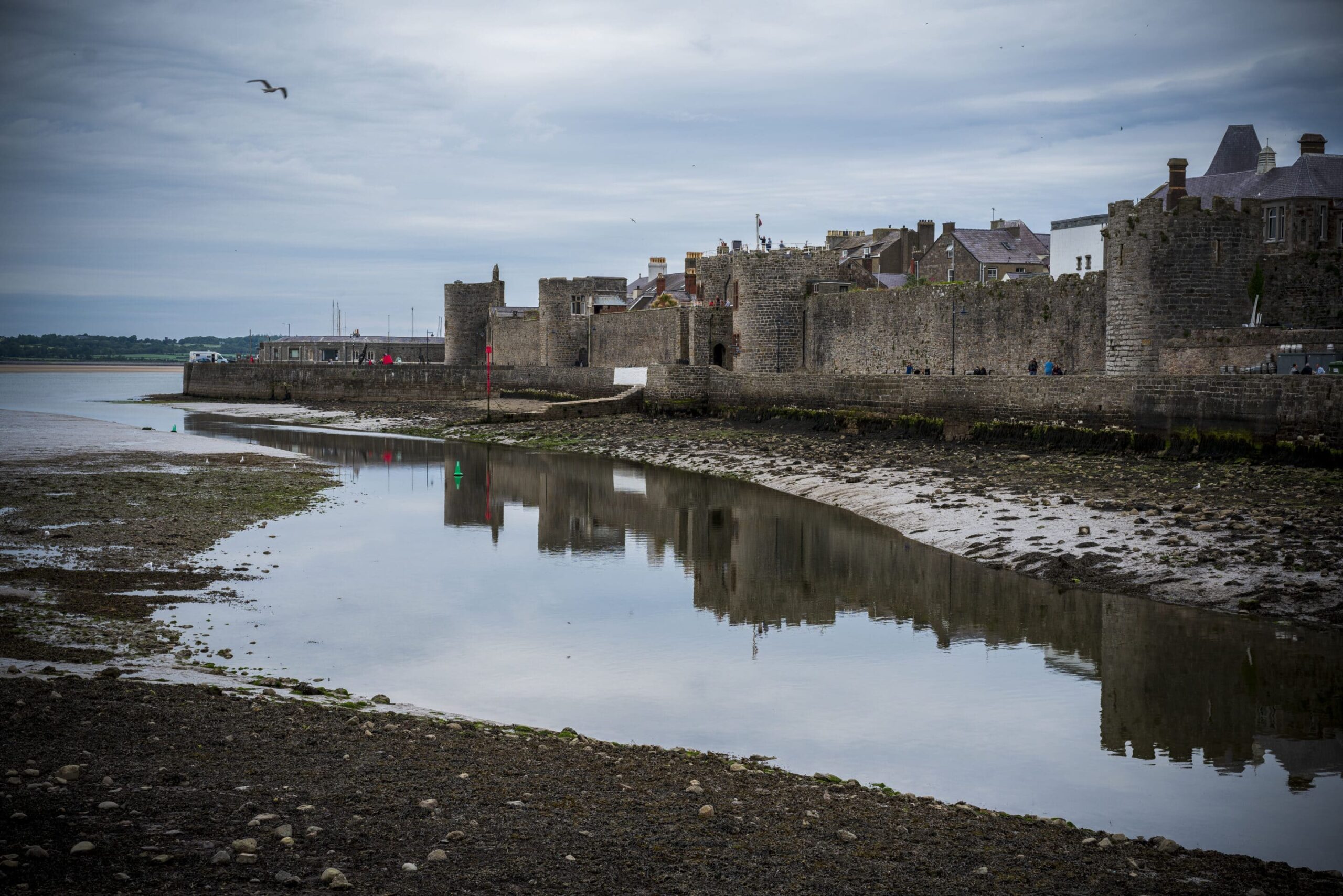 Caernarfon Castle Walls, North Wales Coastal Landscapes Beach