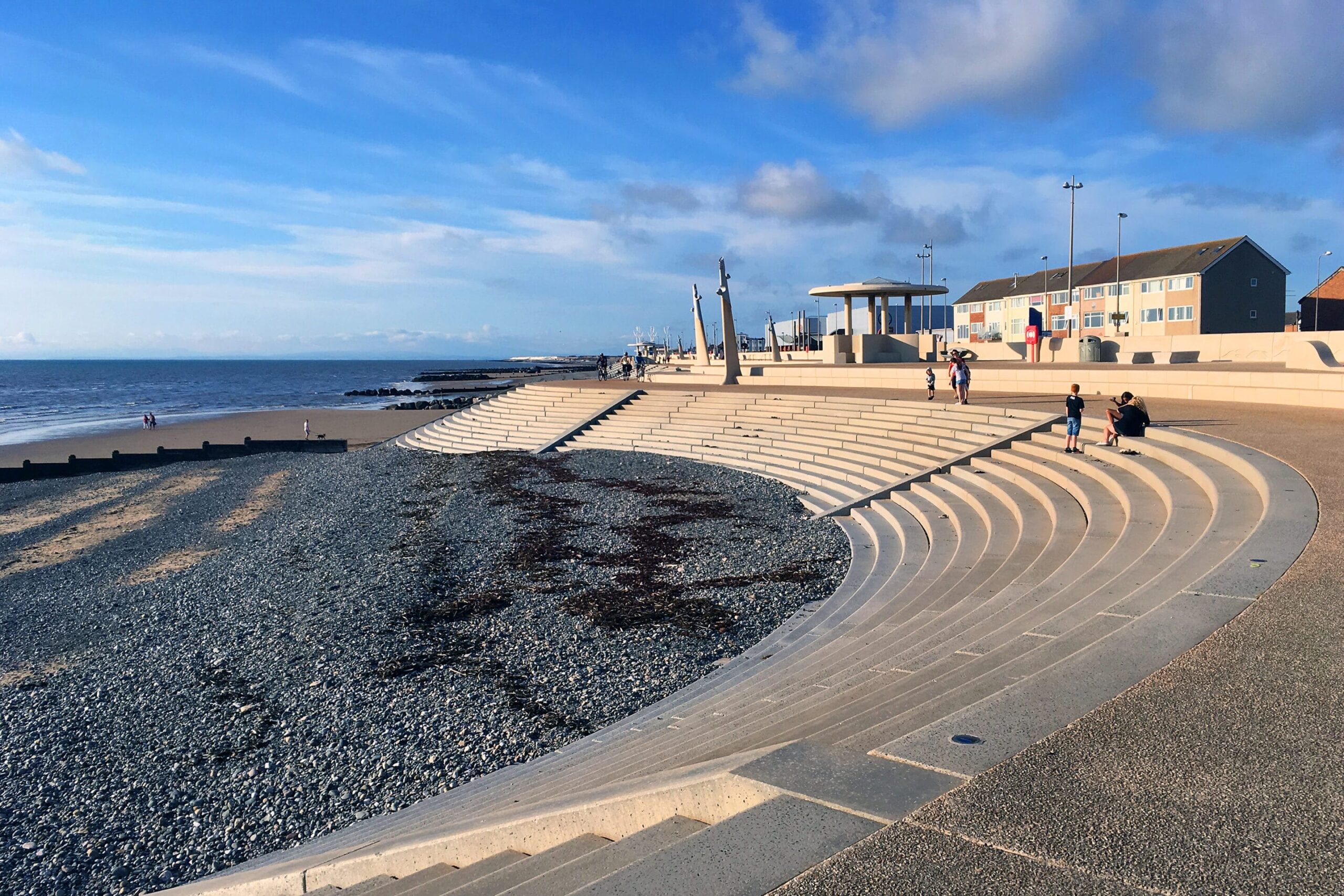 Sea Defences, Cleveleys, Lancashire Coastal Landscapes Blackpool Tower