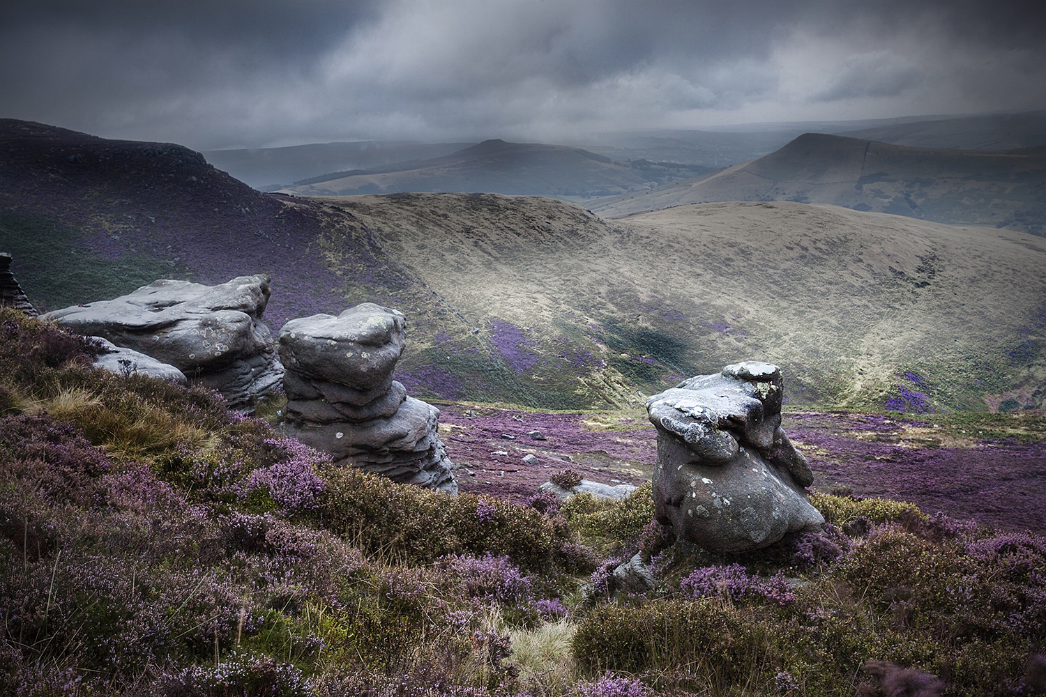 Edale From Kinder Scout Peak District Landscapes colour