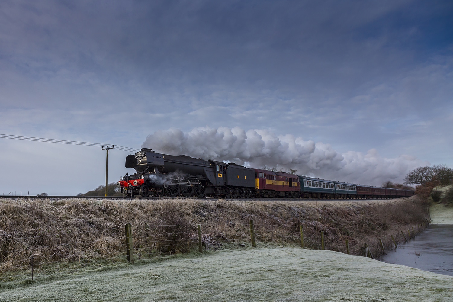 Flying Scotsman Steam Engine | Landscape Photographic Print Landscapes Photography Colour Photo