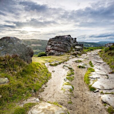 Froggatt Edge Footpath Peak District Landscapes colour
