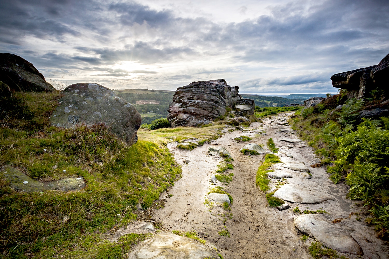 Froggatt Edge Footpath Peak District Landscapes colour