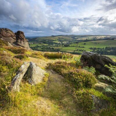 Froggatt Edge, Colour Photograph Peak District Landscapes Clouds