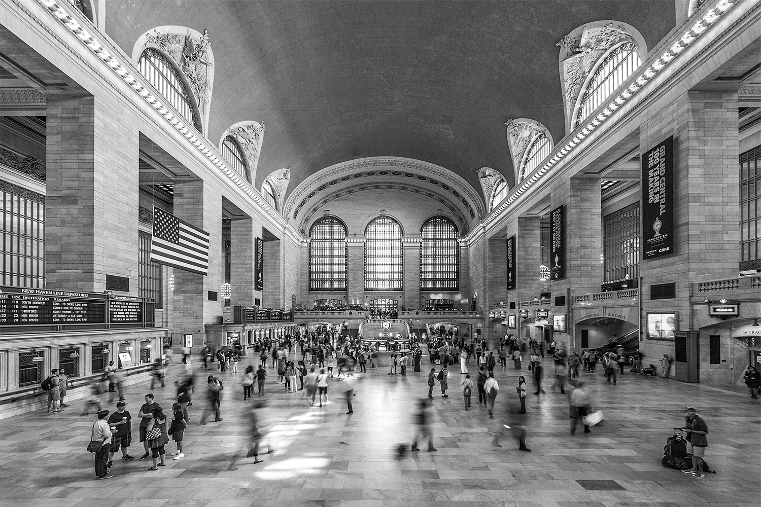 Grand Central Station New York New York Landscapes Black&White