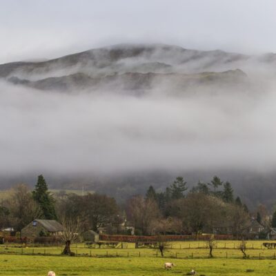 Grasmere Misty Fell Lake District Landscapes Colour Canvas
