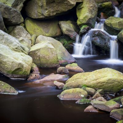 Greenfield Brook Waterfall, Peak District Photograph Peak District Landscapes Colour Photo
