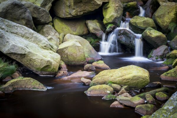 Greenfield Brook Waterfall, Peak District Photograph Peak District Landscapes Colour Photo 2
