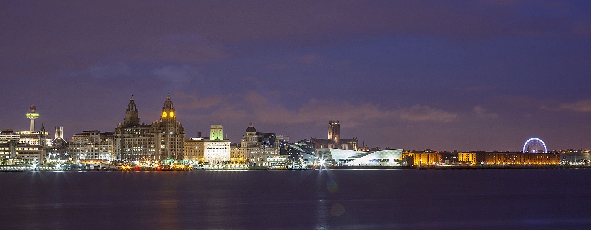 Liverpool Skyline Panoramic Canvas Coastal Landscapes Canvas