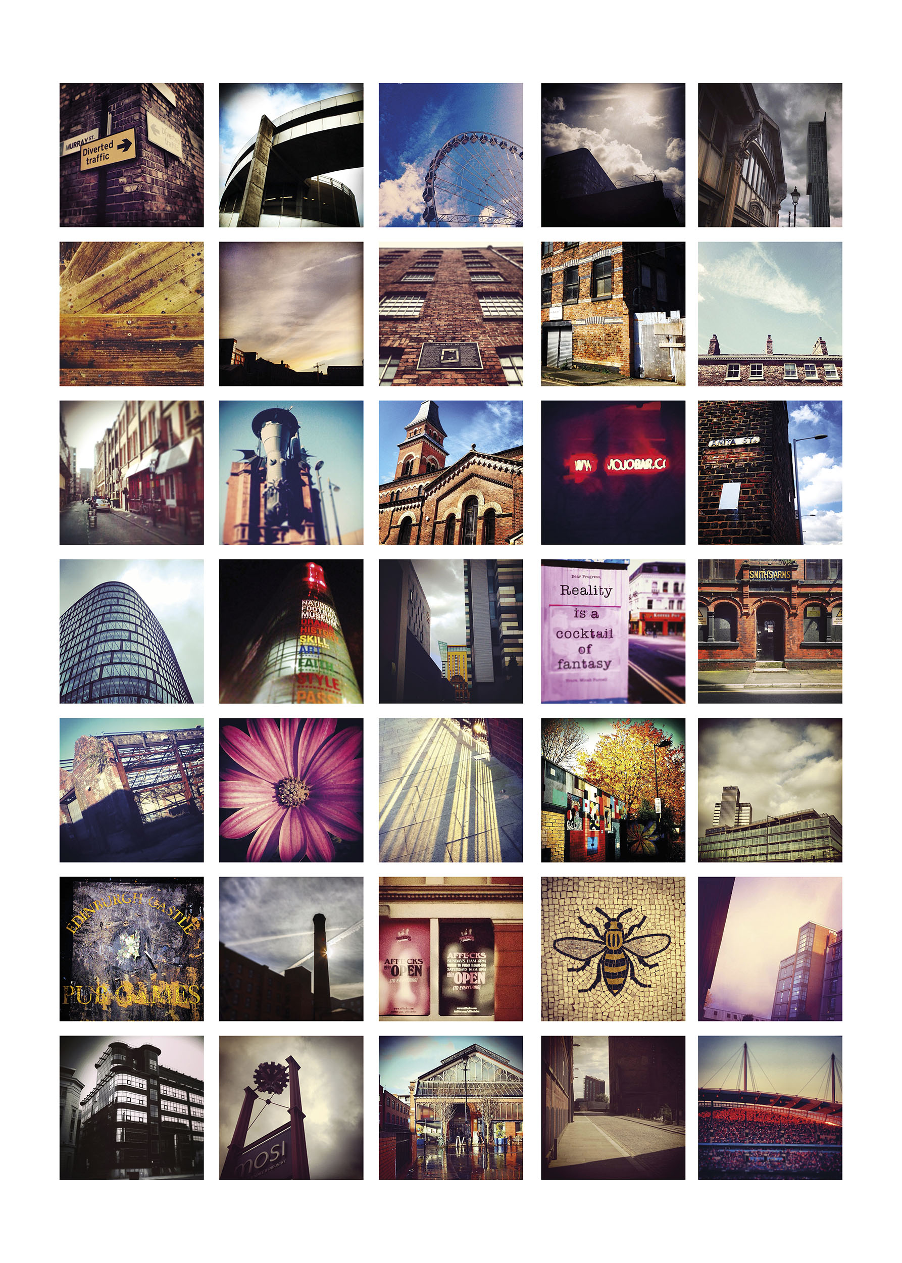 I Love Manchester Poster – Limited Edition Poster Art and Gift Ideas Collage