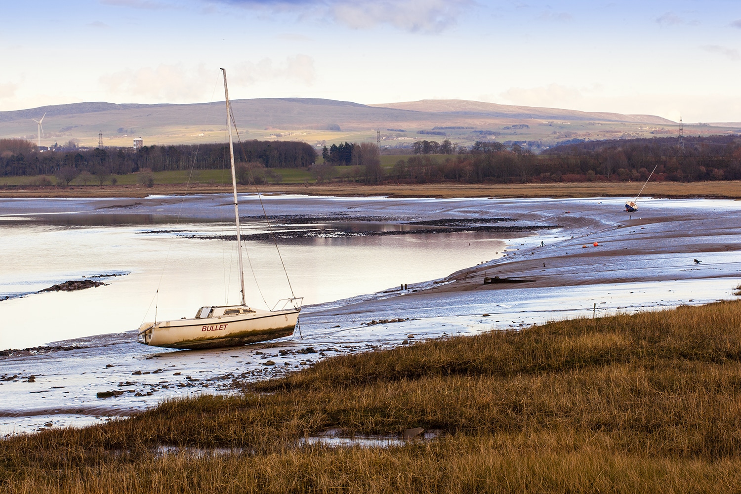 Lune Estuary Lancashire Coastal Landscapes Boat