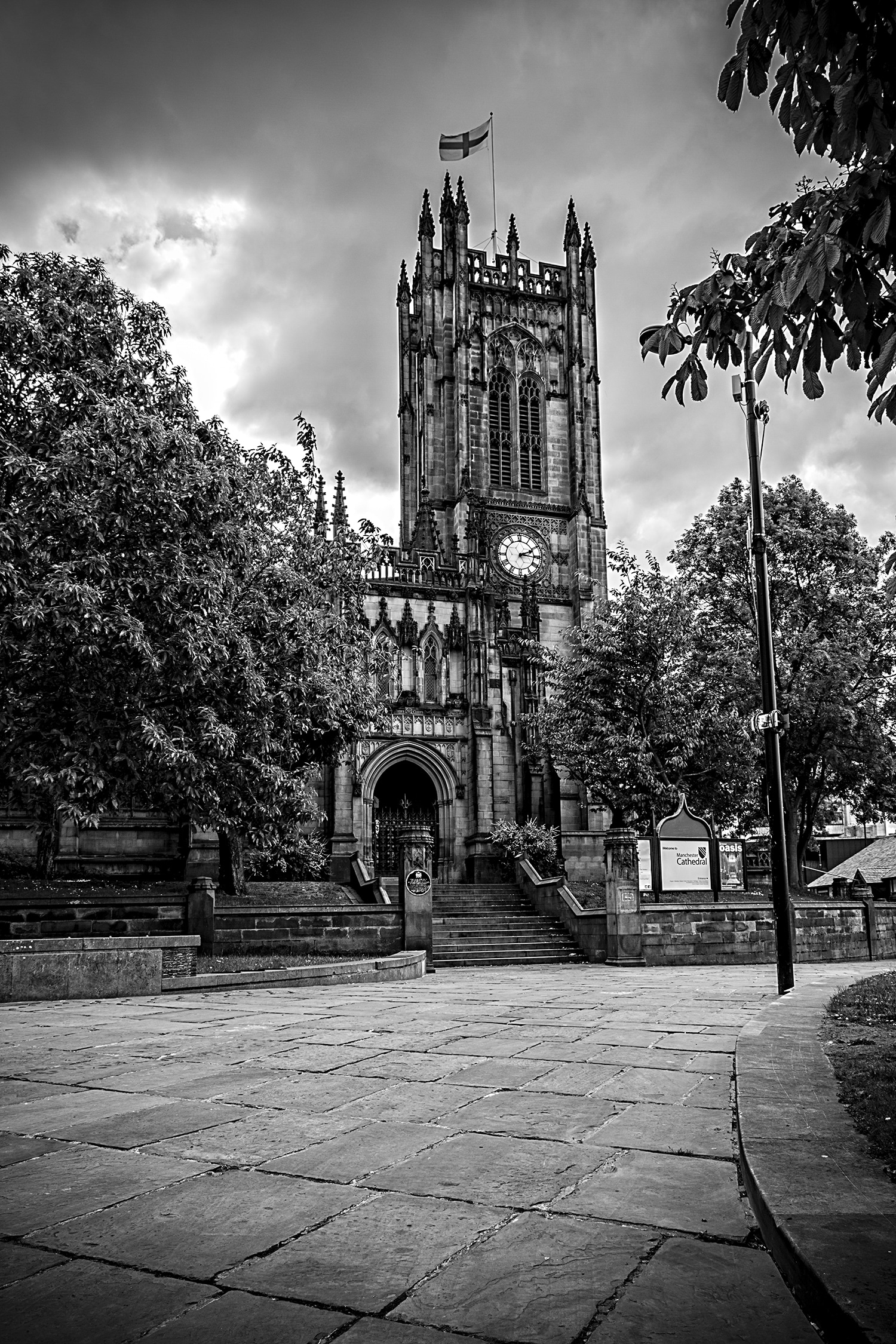 Manchester Cathedral, Black & White Fine Art Print Manchester Landscapes Architecture