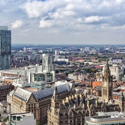 Manchester Skyline Panoramic Canvas Manchester Landscapes Canvas