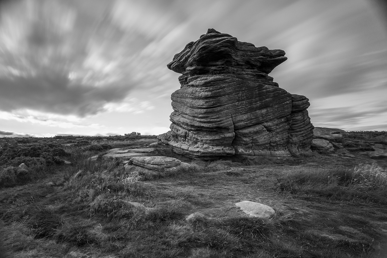 Mother Cap, Black & White Landscape Peak District Landscapes Black&White