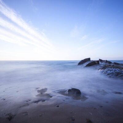Misty Sea, New Quay Wales Coastal Landscapes Beach