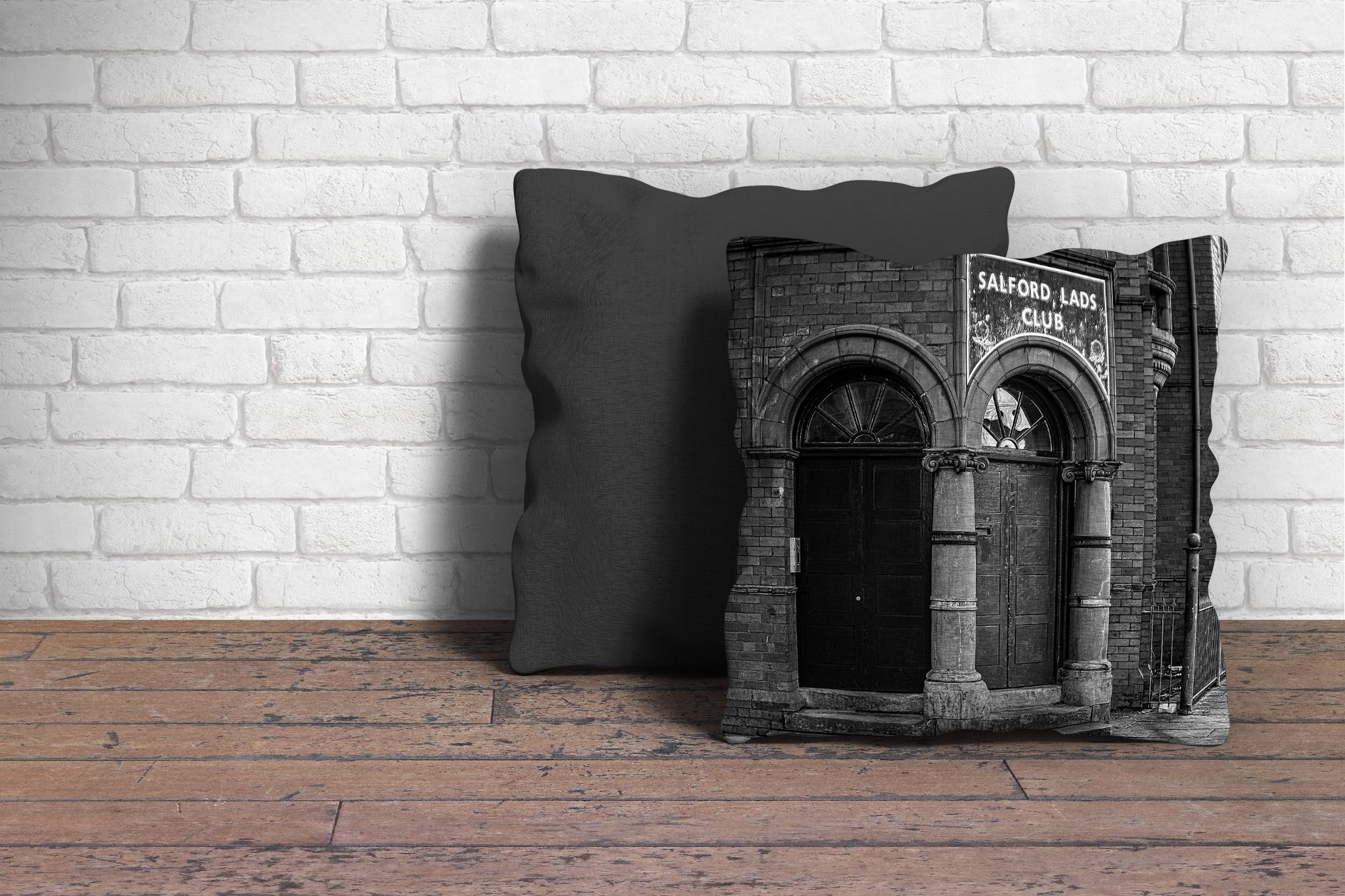 Salford Lads Club Cushion Poster Art and Gift Ideas 100% cotton