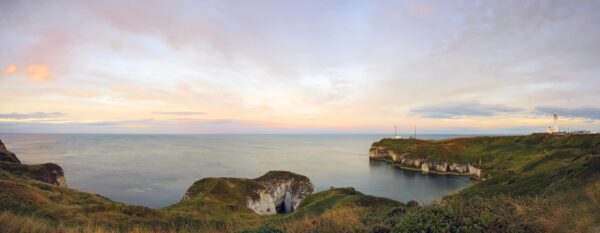 Selwicks Bay and Flamborough at Dusk Coastal Landscapes Canvas 2