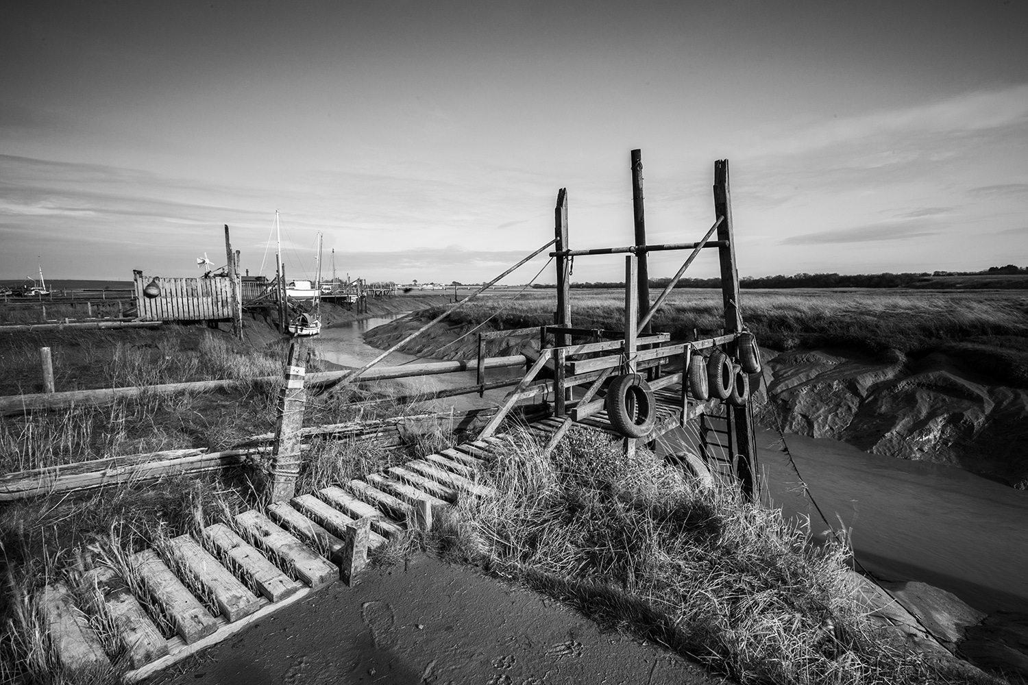 Skippool Creek Black and white photograph Coastal Landscapes Black and White