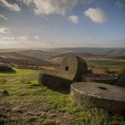 Stanage Edge Sunrise,  Landscape Photograph Peak District Landscapes Clouds