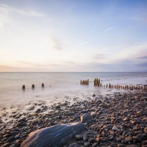 Sunset at Llanrhystud Beach, Wales Coastal Landscapes Beach