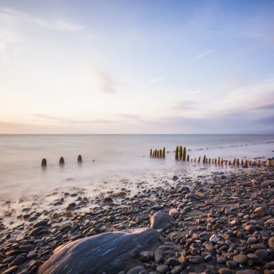 Sunset at Llanrhystud Beach, Wales Coastal Landscapes Beach