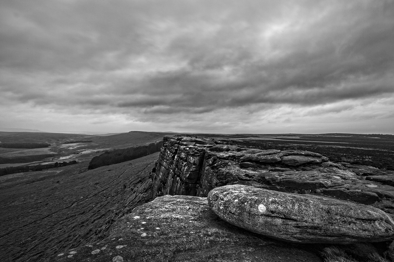 The Edge, Peak District Landscape Photograph Peak District Landscapes Black&White