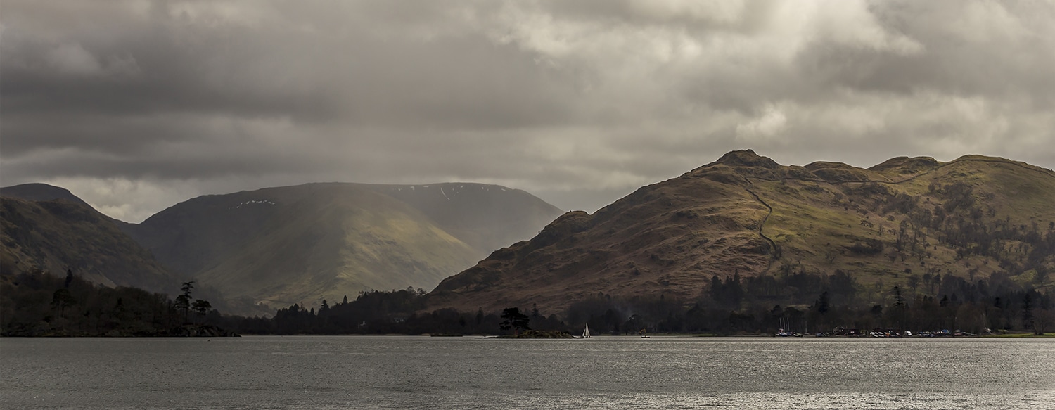 Ullswater Towards Glenridding, Canvas Lake District Landscapes Clouds