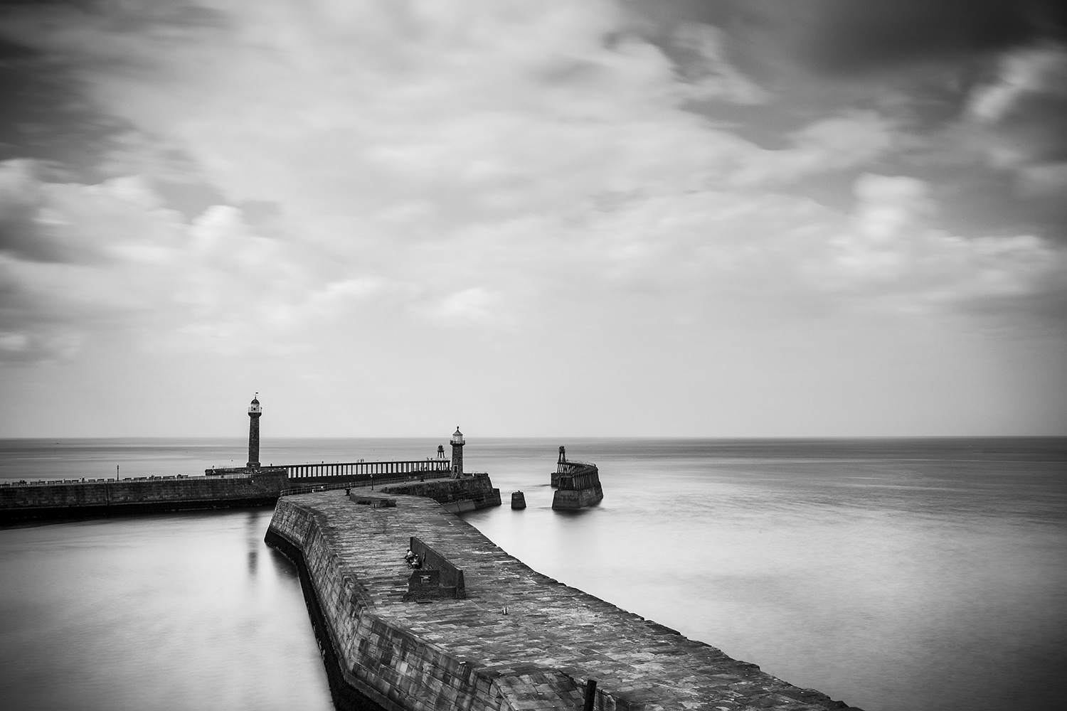 Whitby Harbour Black and White Yorkshire Landscapes Black&White