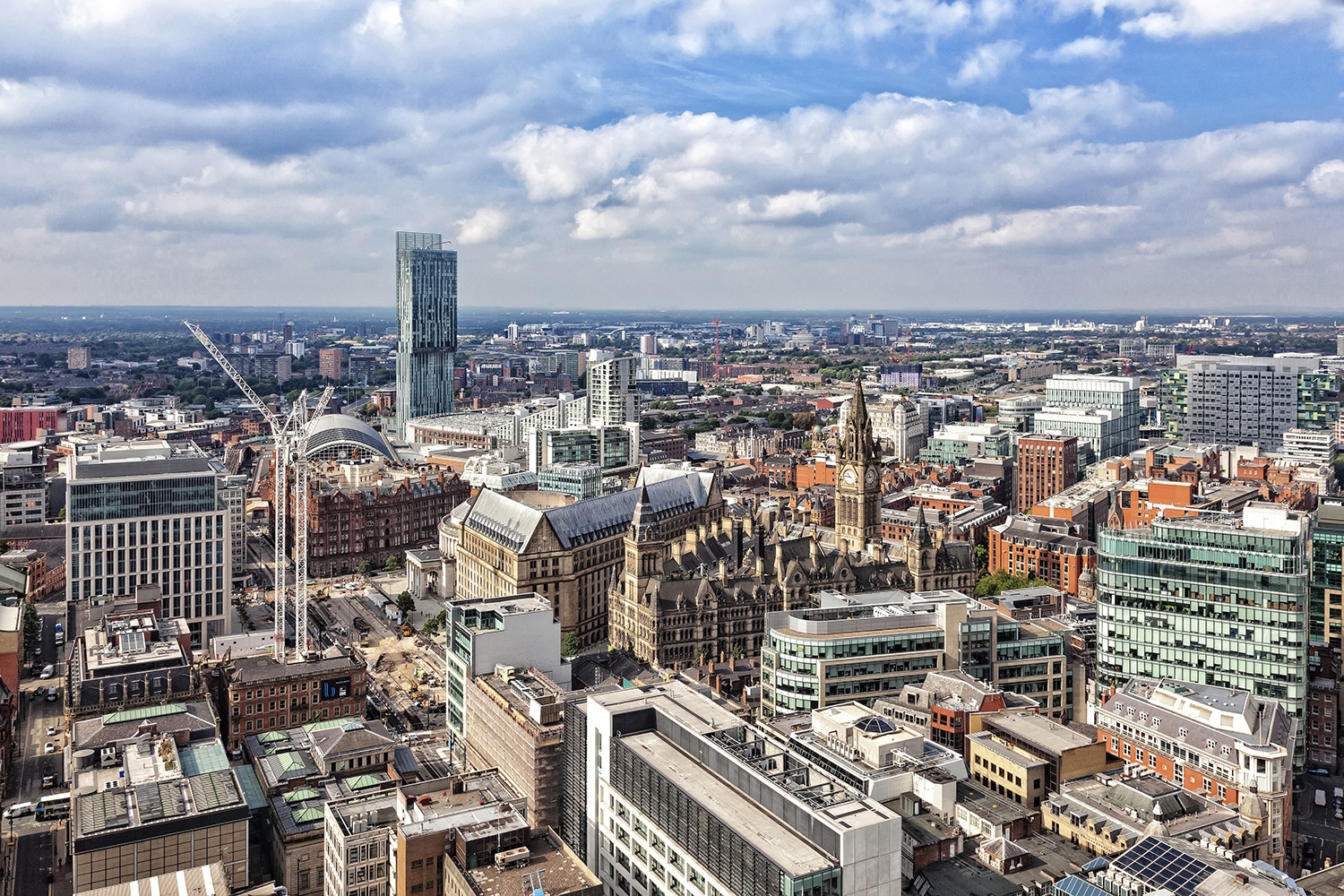 Manchester City Centre Skyline, Colour Manchester Landscapes Architecture