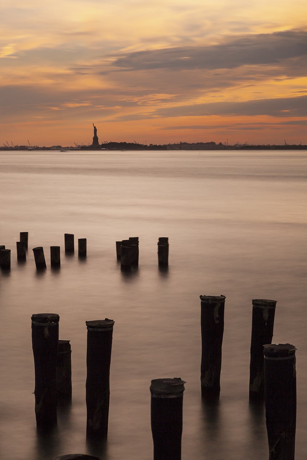 Liberty Island at Sunset- Colour Print New York Landscapes Architecture