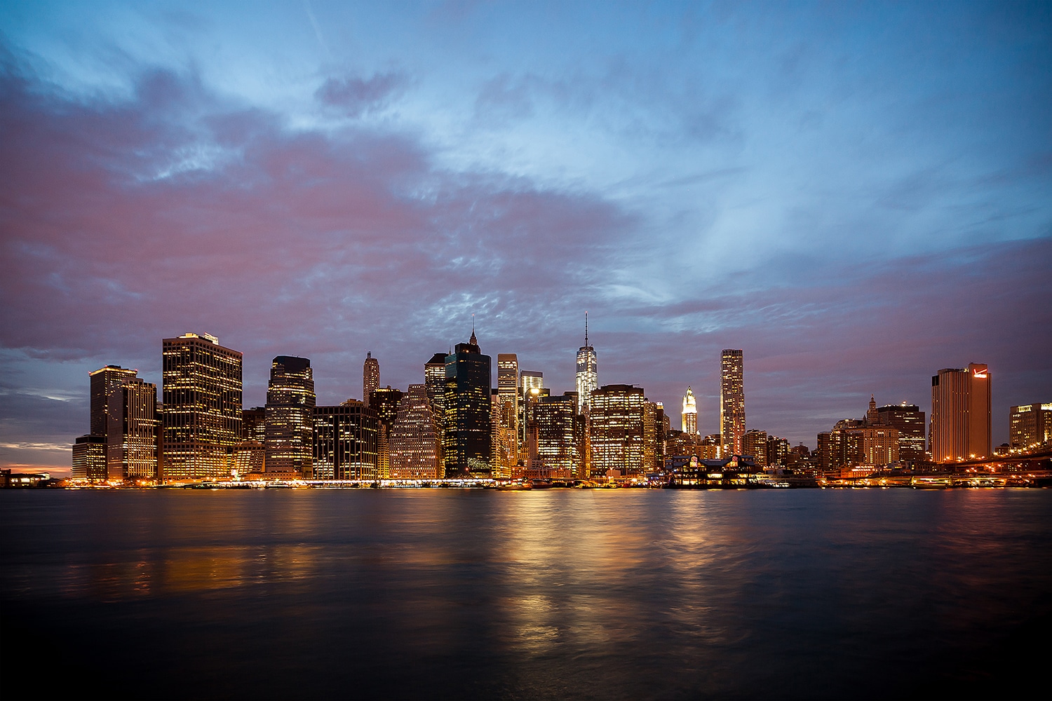 Fine art photographic print ‘Manhattan skyline at twilight’ New York Landscapes Architecture