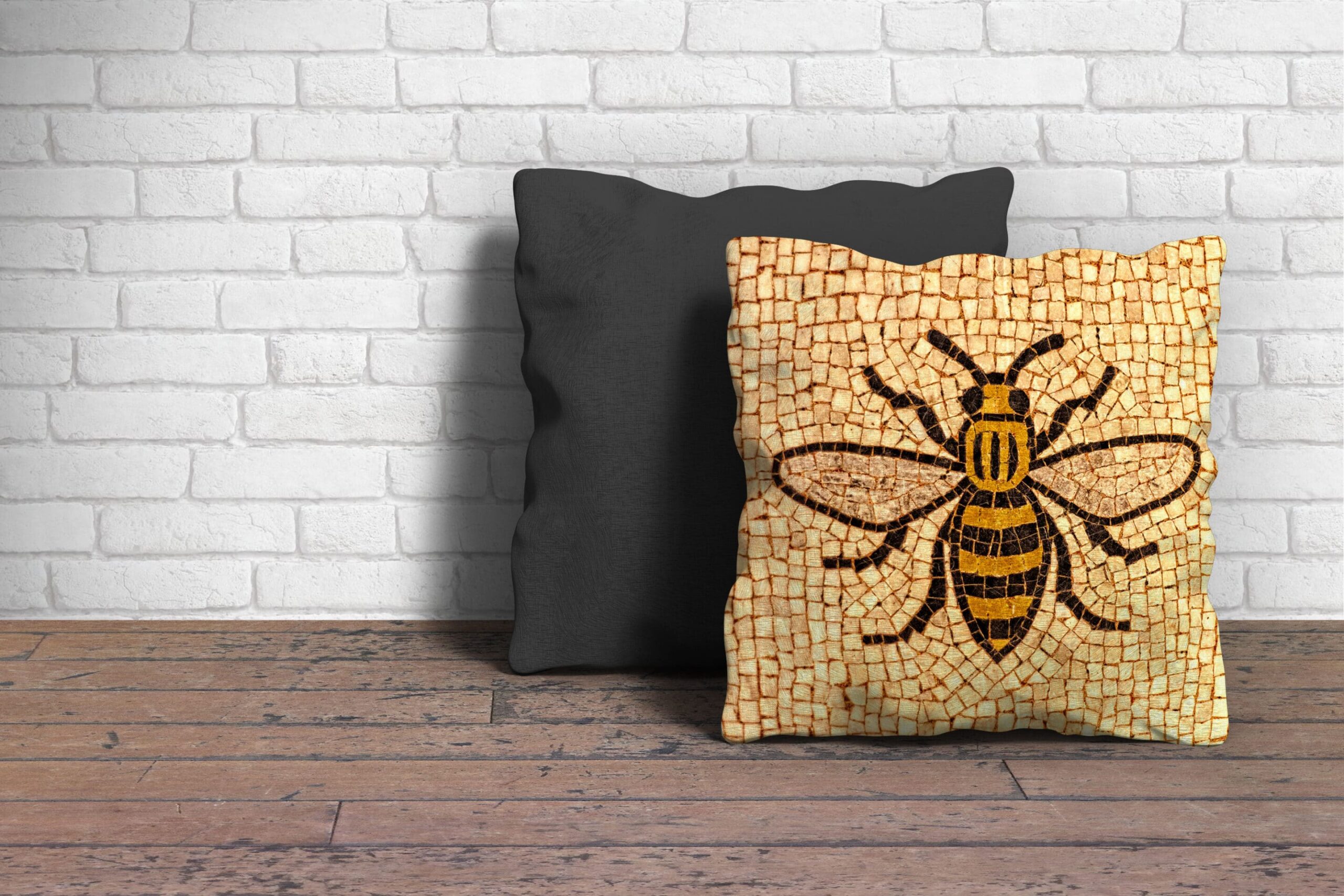 Manchester Bee Cushion Poster Art and Gift Ideas 100% cotton