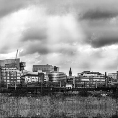 Manchester Panoramic Canvas Black and White Manchester Landscapes Black and White