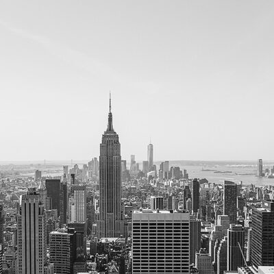 New York City Skyline panoramic Canvas New York Landscapes Black and White