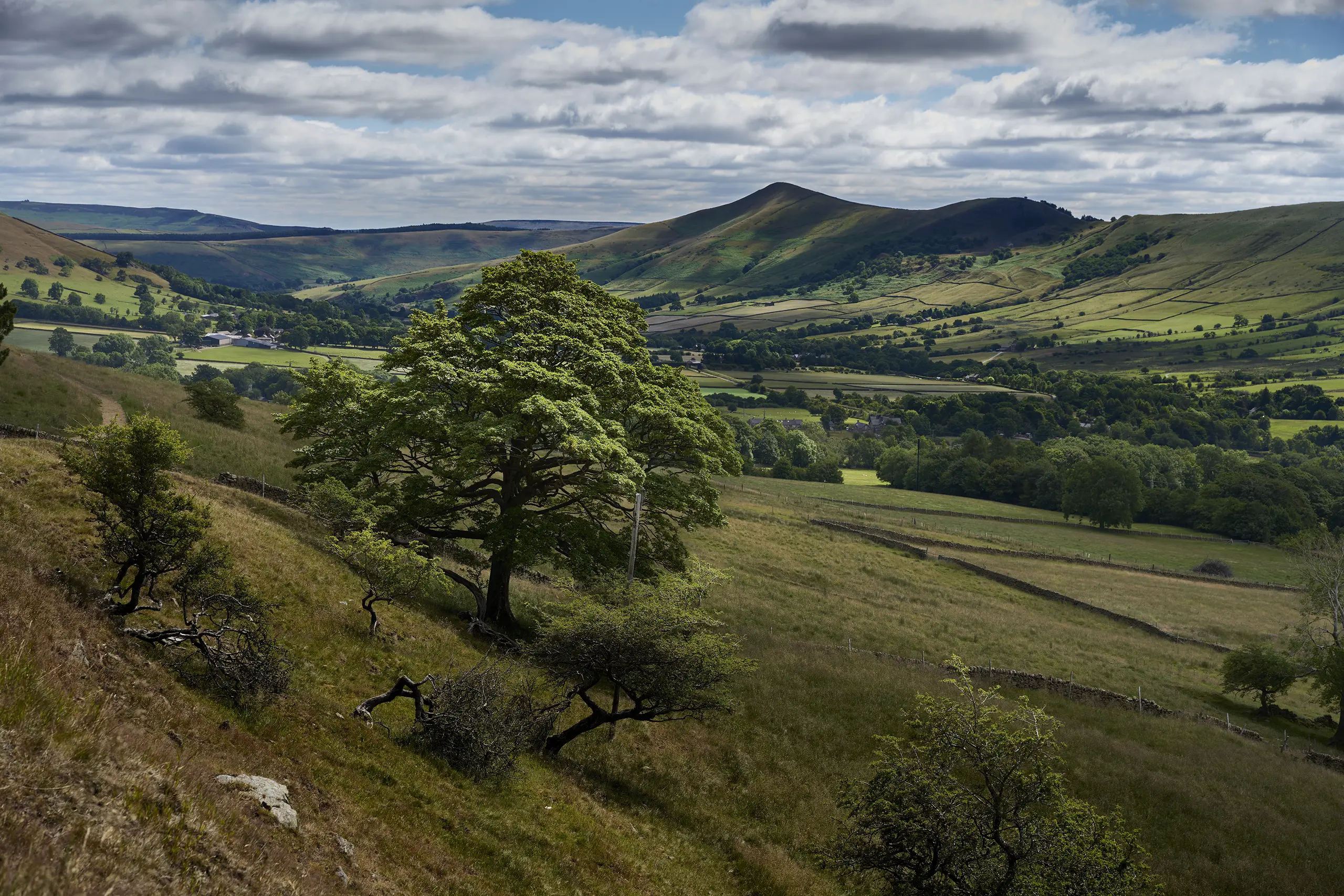 Edale with Lose Hill in the background