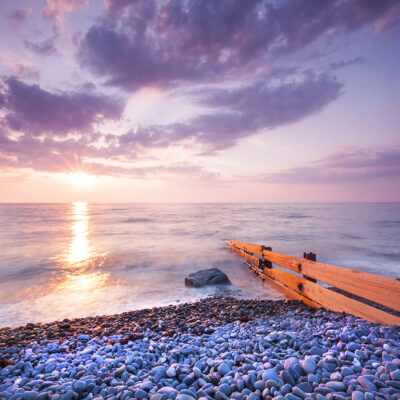 ‘Sunset at Aberaeron Beach’ a fine art print Coastal Landscapes Aberaeron