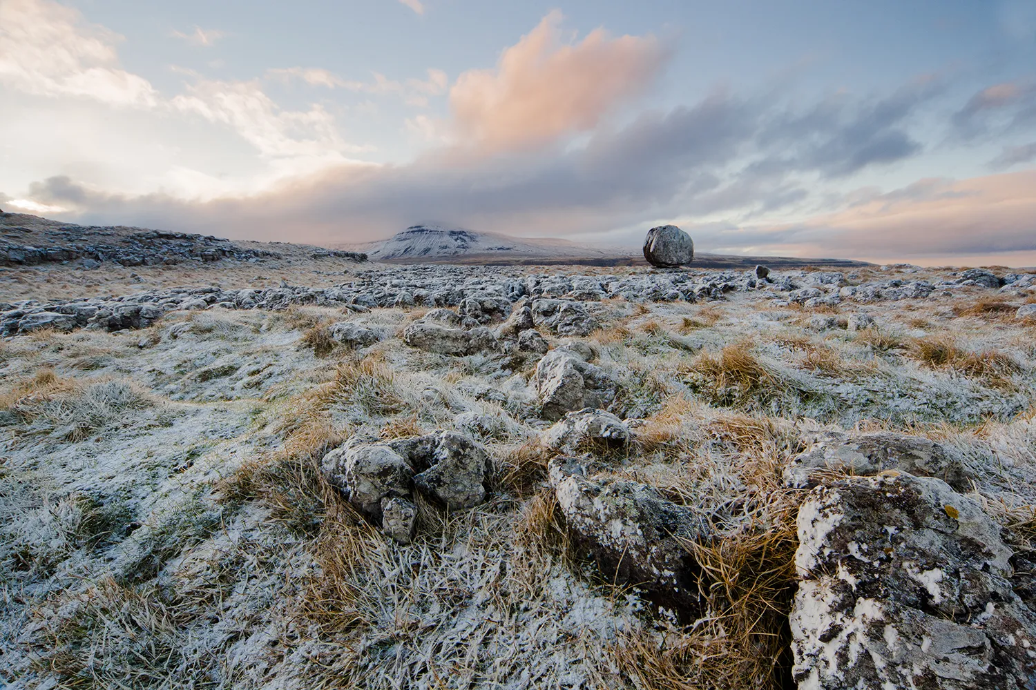 The Lonely Mountain, Ingleborough, Winter Yorkshire Landscapes colour