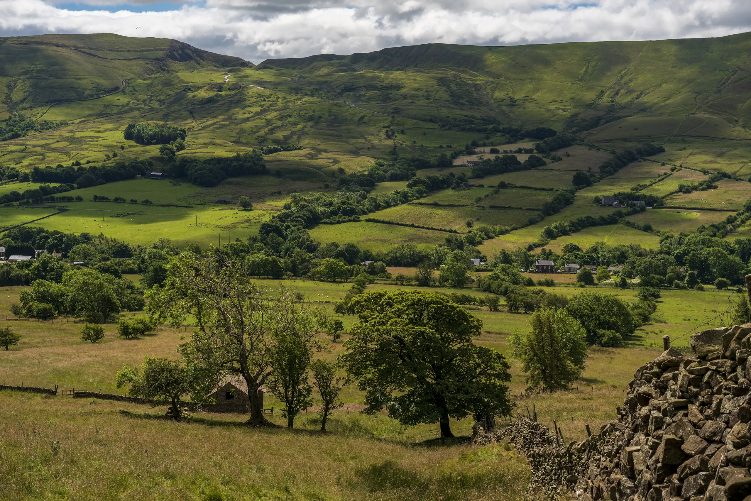 You can just make out the road to Edale