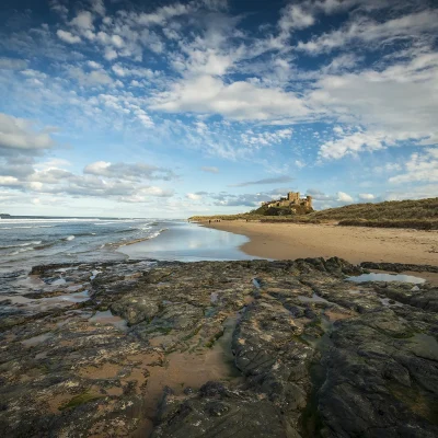 Bamburgh Beach Colour Photograph Coastal Landscapes Bamburgh