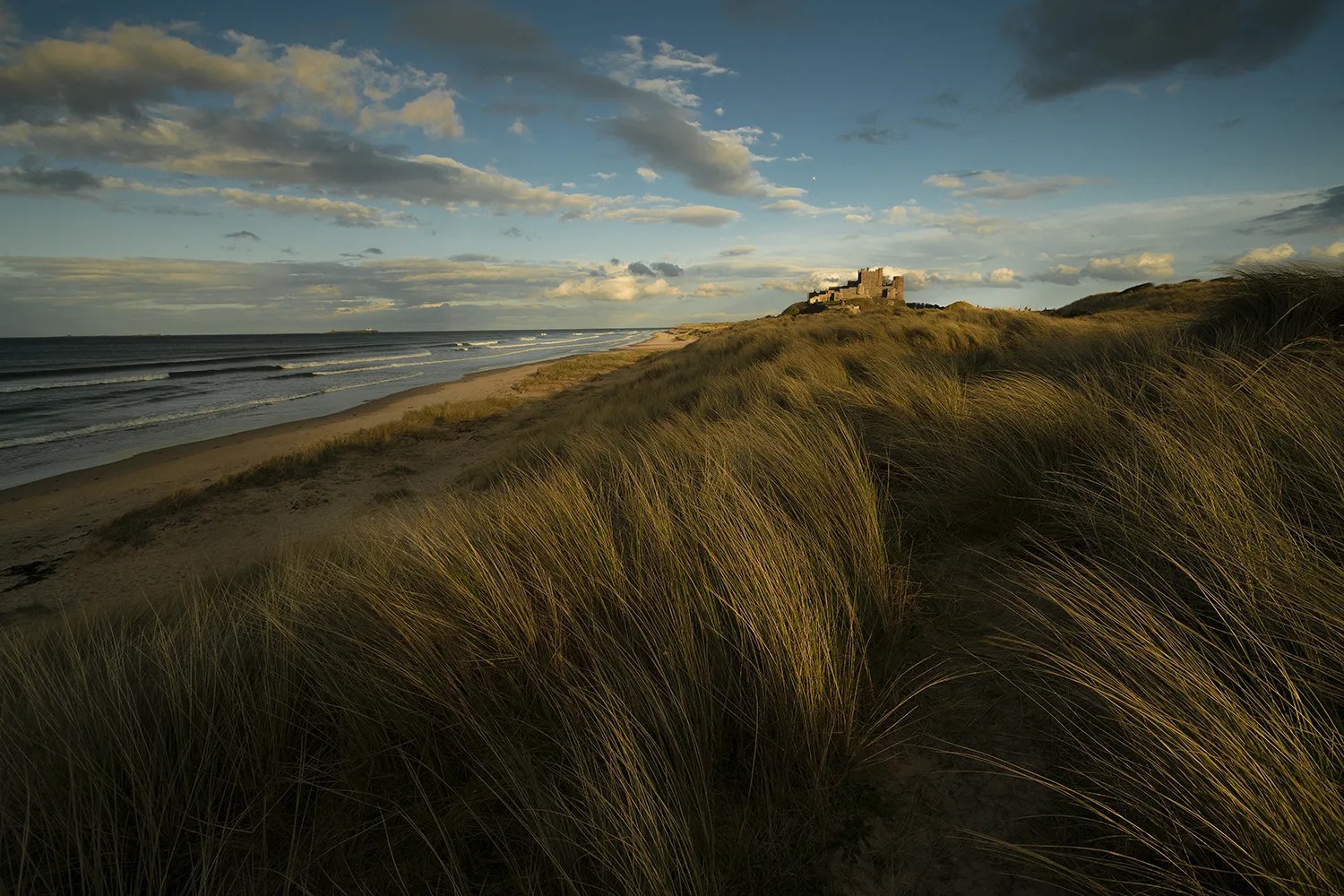 Bamburgh Castle Sand Dunes Landscape Coastal Landscapes Bamburgh