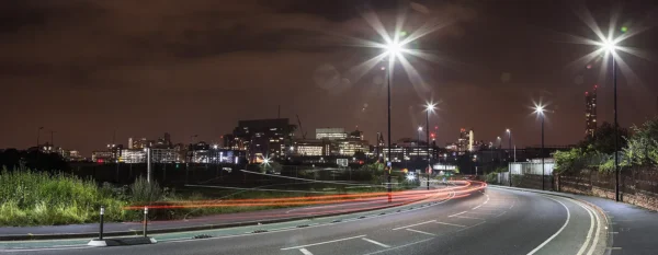 Manchester Lights, Night Skyline Canvas Manchester Landscapes Canvas 2