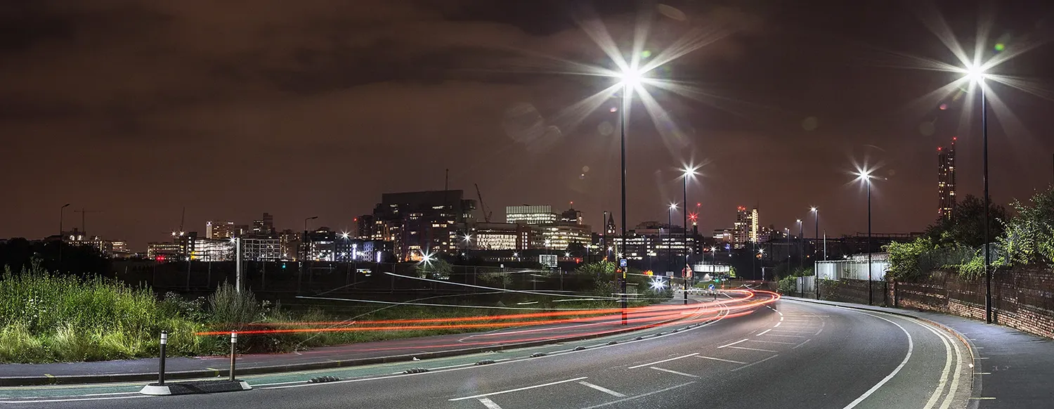 Manchester Lights, Night Skyline Canvas Manchester Landscapes Canvas