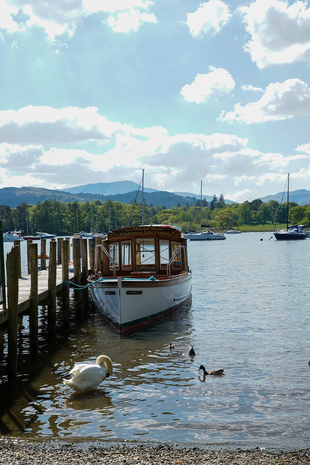 Moored Boat Windermere Lake District Landscapes Boat